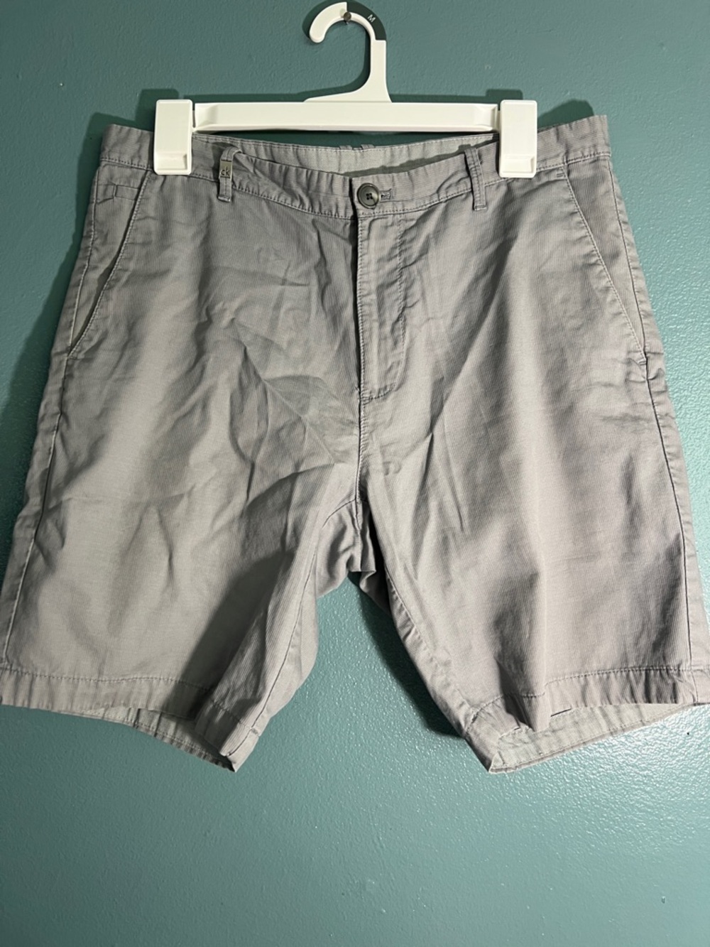 Calvin Klein Light Gray Flat-Front Men's Shorts